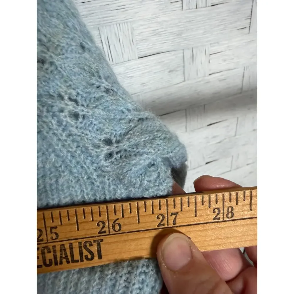 Lane Bryant women’s cardigan sweater blue soft feminine puff sleeve plus size ￼_10